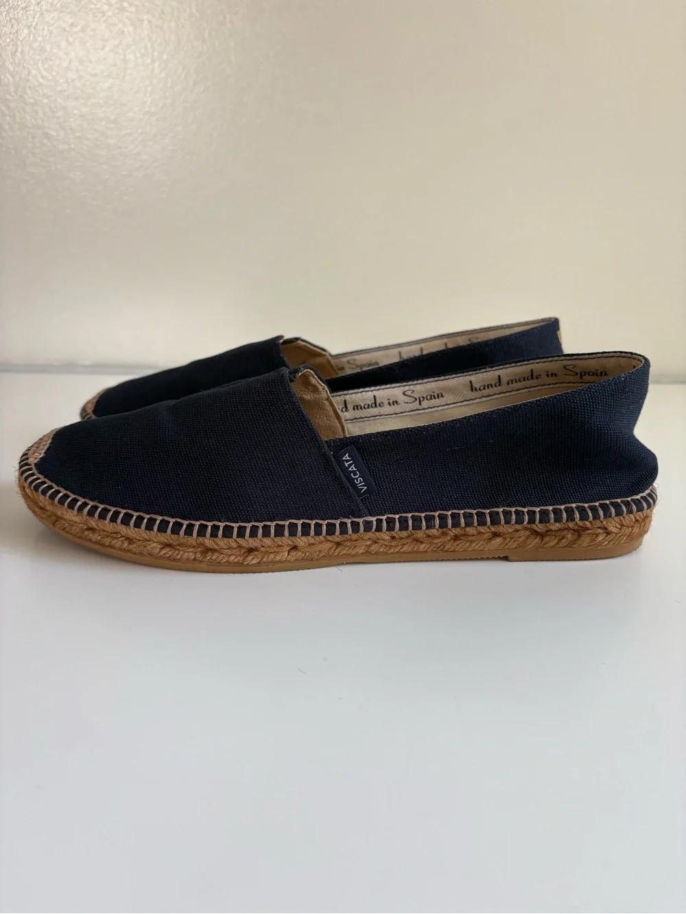 Viscata Barceloneta Women’s Canvas Espadrille Flats Navy Blue Slip-On Size 41-10